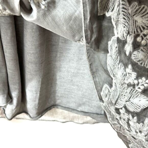 Fashion Concepts L lace overlay dress & scarf bohemian sage green - Picture 12 of 15